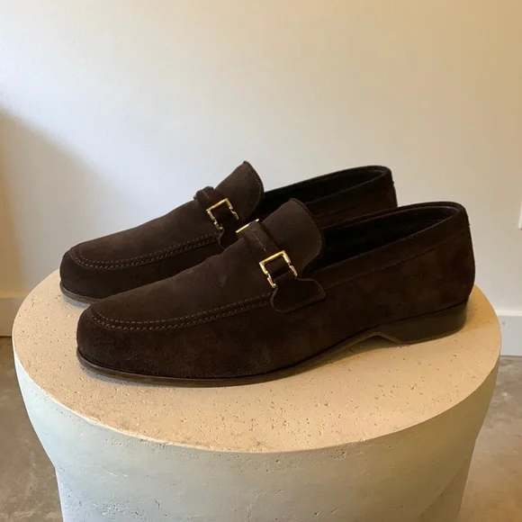 Salvatore Ferragamo Men\'s Dark Brown Suede Loafers 9.5 Salvatore Ferragamo | Shoes | Salvatore Ferragamo Master  main image 2